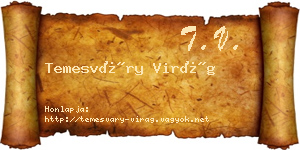 Temesváry Virág névjegykártya